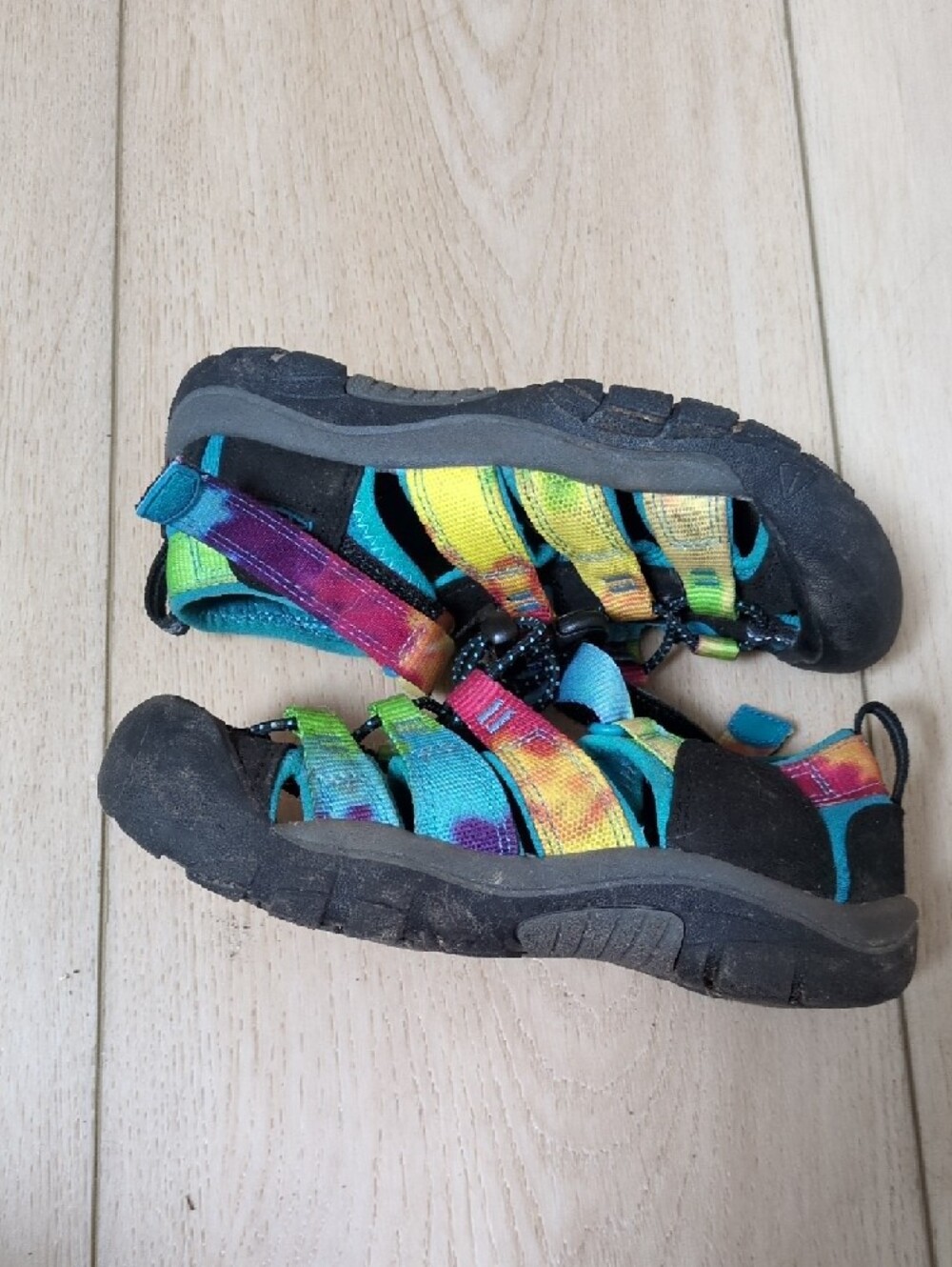 Keen Kids Rainbow Multicolor Closed-Toe Sandals - Teal, Yellow, Purple - Picture 2 of 2